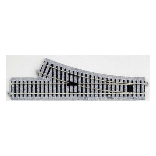 Kato 2841 HO Scale Manual Turnout - Unitrack -- Right Hand 9-3/4" 246mm Long, 19-1/4" 490mm Radius