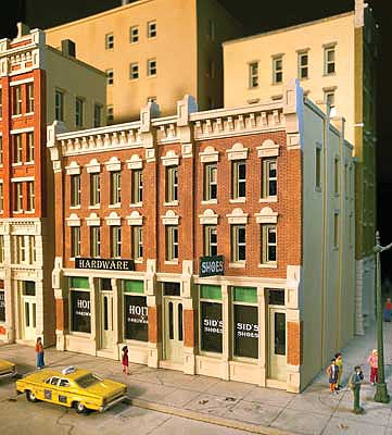 Lunde Studios 16 N Scale Brothers Block -- Cast-Resin Kit