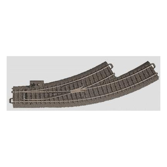 Marklin 24671 HO Scale 3-Rail C Track -- Left Hand Manual Curved Turnout