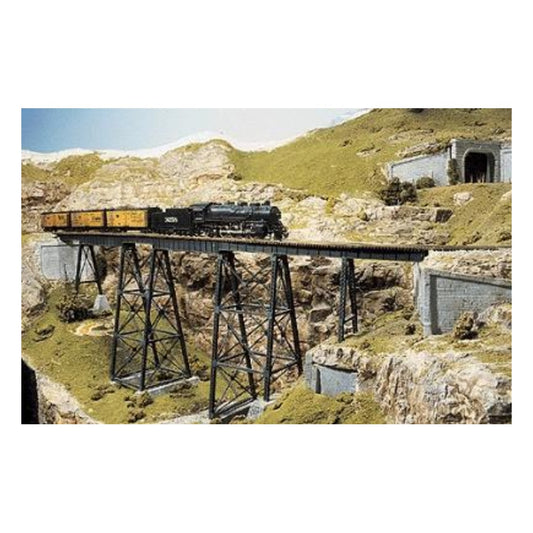Micro Engineering 75515 HO Scale Tall Steel Viaduct -- Kit - Scale Length: 210' 64m