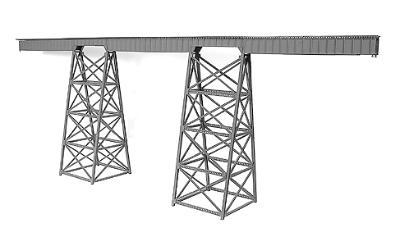 Micro Engineering 75519 N Scale Tall Steel Viaduct Kit -- Scale 320' 97.6m