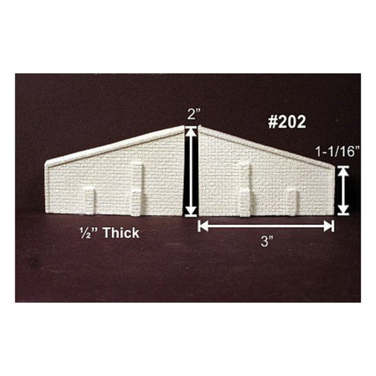 Monroe Models 202 N Scale Abut wings cut stone 2/
