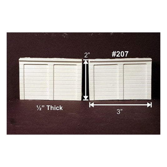 Monroe Models 207 N Scale Retaining Wall pkg(2) -- Grooved Concrete