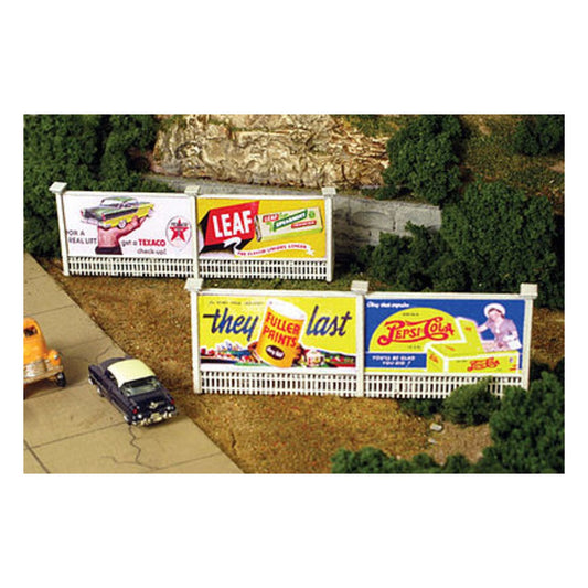 Monroe Models 9217 N Scale Double Billboard 2-Pack - Kit -- 3 x 5/8 x 1-1/4" 7.6 x 1.6 x 3.2cm