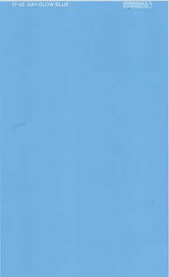 Microscale 32 All Scale Trim Film Solid Color Decal Sheet -- Day-Glo Blue