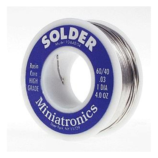Miniatronics 1064004 All Scale 60/40 Rosin Core Solder -- 4oz 113g