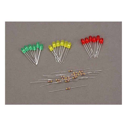 Miniatronics 1205018 All Scale Standard Light Emiting Diodes (LEDs) - 13/64" 5mm Diameter -- 6 Each: Red, Green, Yellow pkg(18)