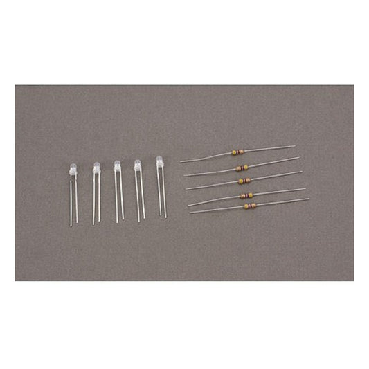 Miniatronics 1222005 All Scale Bi-Directional Light Emiting Diodes (LEDs) - 1/8" 3mm Diameter -- Red/Green - 2 Leg Style pkg(5)