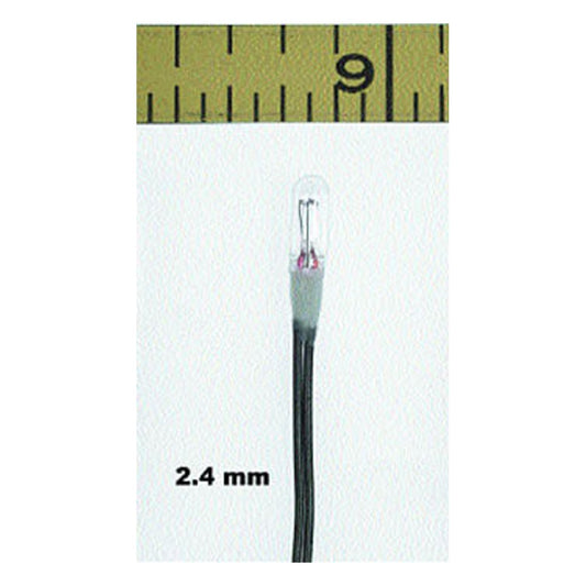 Miniatronics 1820110 All Scale Micro Miniature Lamps - 1.5V 40mA 2.4mm Diameter - Clear -- Package of 10