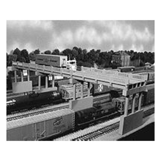 Rix Products 103 HO Scale Vintage Highway Overpass -- Kit - 150' Scale w/4 Piers