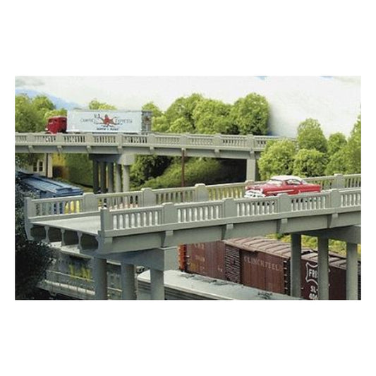 Rix Products 151 N Scale 1930s Highway Overpass -- 50' Deck Only