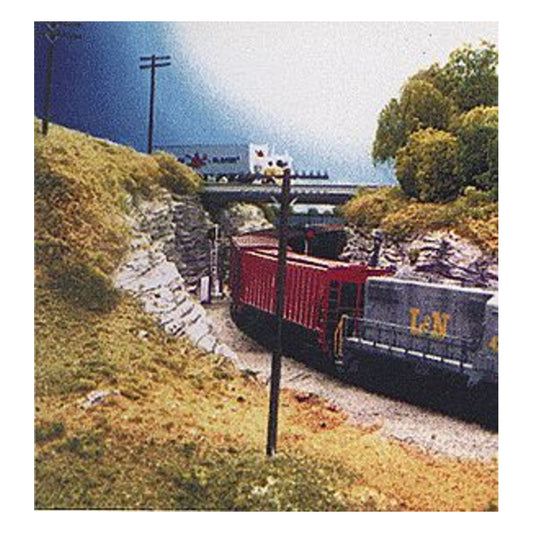 Rix Products 30 HO Scale Railroad 30 & 40' Telephone Poles Only (Brown Plastic; pkg(36) -- Use w/Crossarms 628-31 or 35 (Both sold separately)