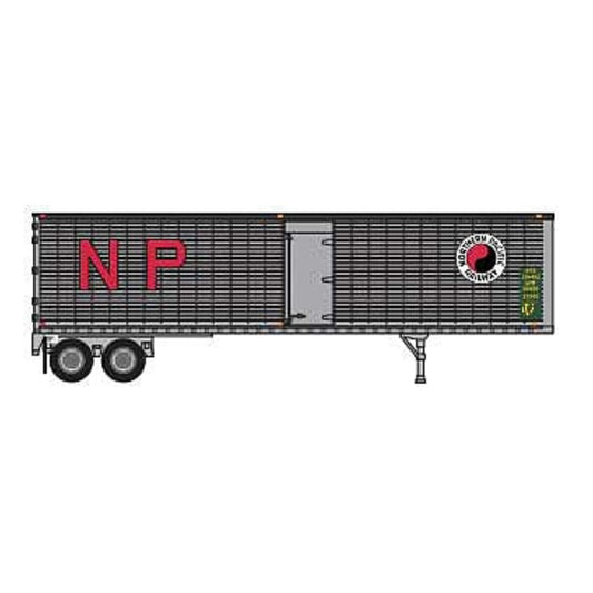 Trainworx 4023308 N Scale 40' Corrugated Van Trailer - Assembled -- Northern Pacific 20469