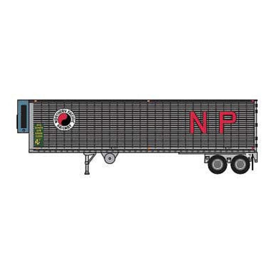 Trainworx 4023312 N Scale 40' Corrugated Reefer Trailer - Assembled -- Northern Pacific 50485