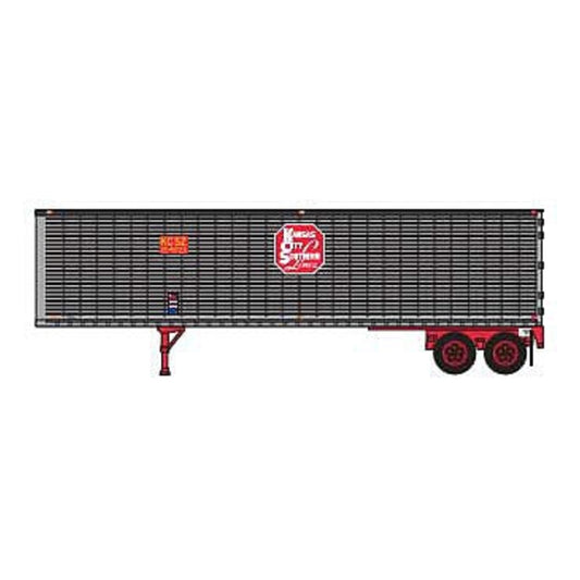 Trainworx 4026802 N Scale 40' Corrugated Van Trailer - Assembled -- Kansas City