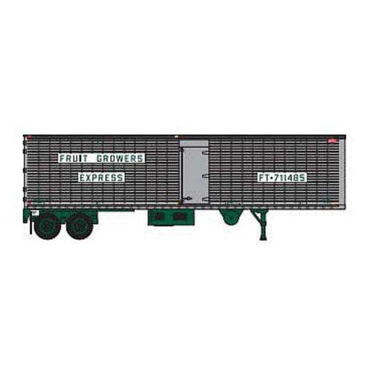 Trainworx 4026902 N Scale 40' Corrugated Reefer Trailer - Assembled -- Fruit Growers Express 711567