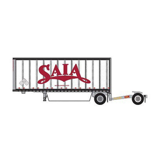 Trainworx 4289201 N Scale 28' Pup Van Trailer with Converter Dolly Saia