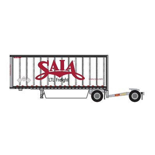 Trainworx 4289205 N Scale 28' Pup Van Trailer with Converter Dolly Saia