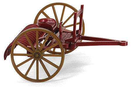 Wiking 88904 HO Scale 1936 Drag Rake - Vinous - Assembled -- Brown