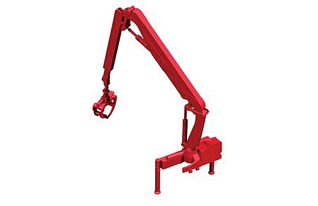 Herpa 54157 HO Scale Hiab X-Hipro Loading Crane with Modified Frame and Log Grabber