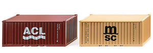 Wiking 001826 1/87 Scale 20' Containers 2pcs High Quality