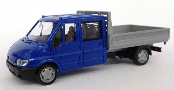 Rietze 006555 1/87 Scale Ford Transit Crew Cab Flat Bed Utility Truck