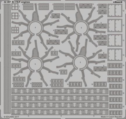 Eduard 32397 1/32 Aircraft- B17E/F Engines for HKM (D)