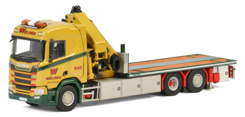WSI 236314 1/50 Scale Wiklunds Akeri AB - Scania R CR20N Flatbed