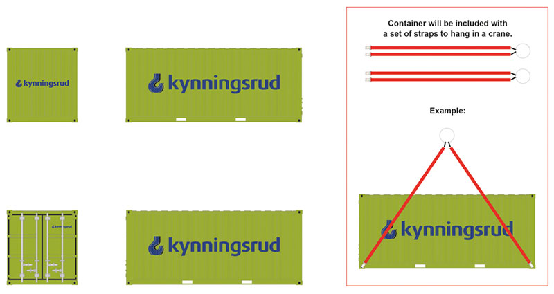 WSI 580738 1/50 Scale Kynningsrud - 20ft Container