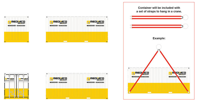 WSI 581468 1/50 Scale Mediaco - 20ft Container