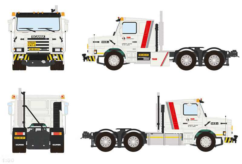 WSI 01-3580 1/50 Scale Team Heavy Lift Scania 3 Series Torpedo 6X4