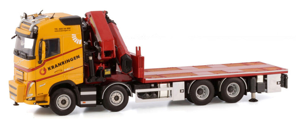 WSI 01-4074 1/50 Scale Kranringen - Volvo FH5 Globetrotter Riged Truck 8x2  - Black Forest® Hobby Supply Co