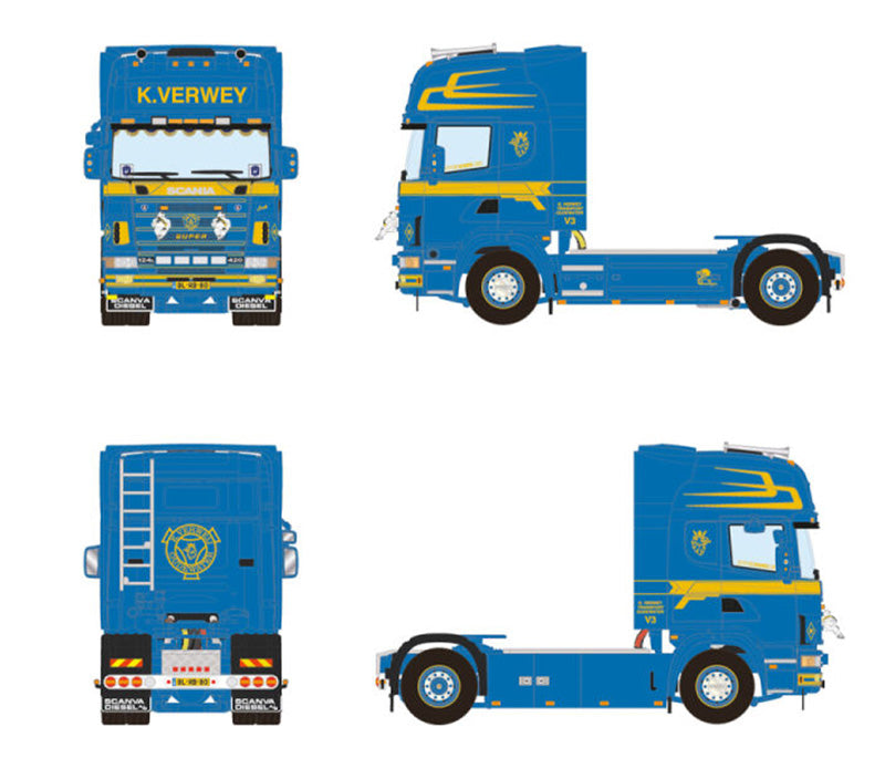 WSI 01-4134 1/50 Scale K. Verweij - Scania R4 Topline 4x2