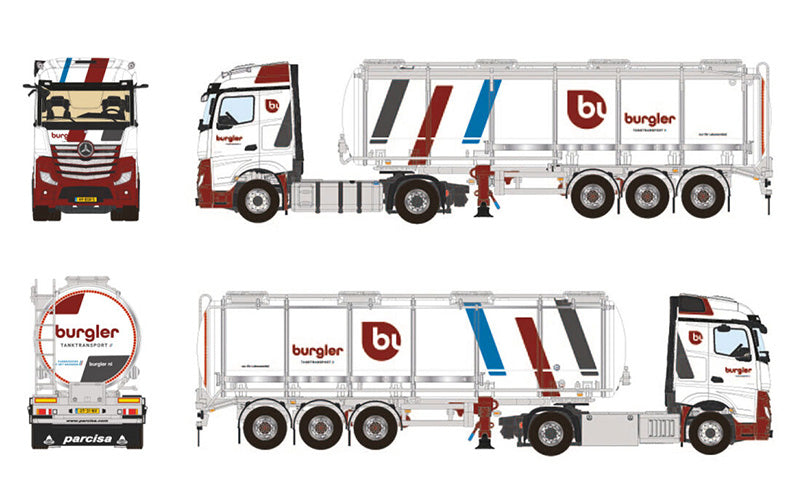WSI 01-4156 1/50 Scale Burgler - Mercedes-Benz Actros MP4 Stream Space 4x2