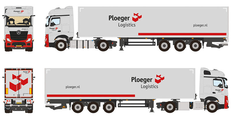 WSI 01-4237 1/50 Scale Ploeger Logistics - Mercedes-Benz Actros MP5 Big Space