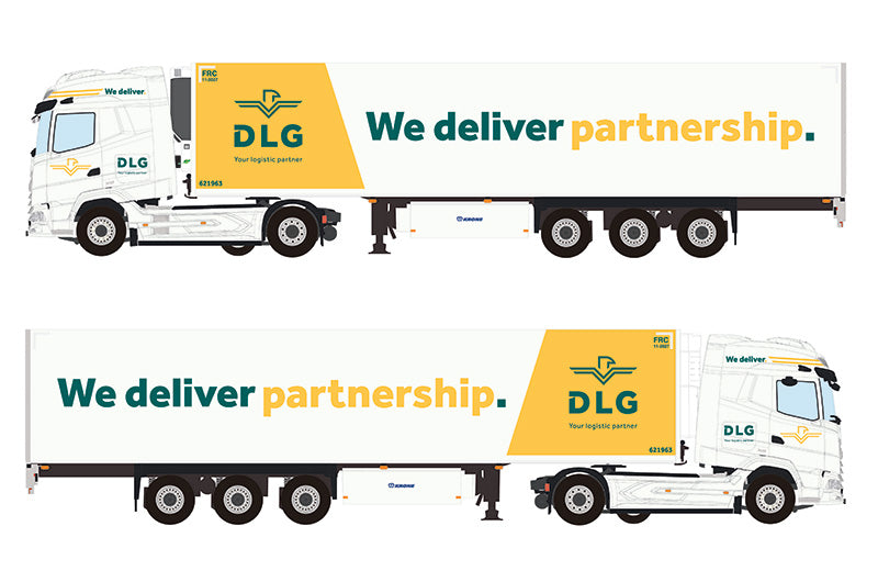 WSI 01-4339 1/50 Scale DLG Logistics- DAF XG 6x2 Midlift Axle