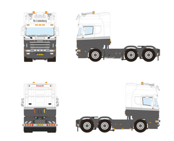 WSI 01-4366 1/50 Scale De Lindenborg - Scania 4 Series Topline 6x2