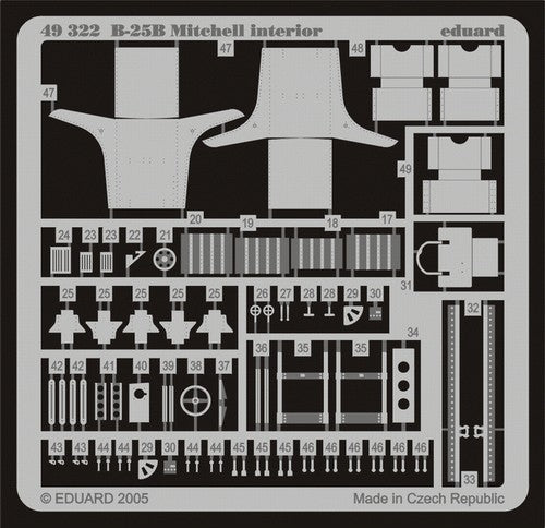 Eduard 49322 1/48 Aircraft- B25B Interior for ATE (Painted) (D)