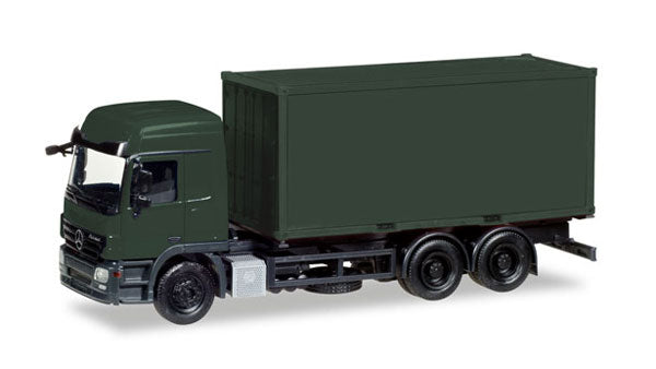 Herpa 013383 1/87 Scale German Army - Mercedes-Benz Actros L Container Truck