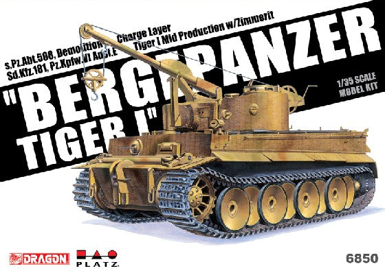 Dragon Models 6850 1/35 Bergepanzer Tiger I sPzAbt508 Demolition Charge Layer Mid Production Tank w/Zimmerit (Ltd Production)