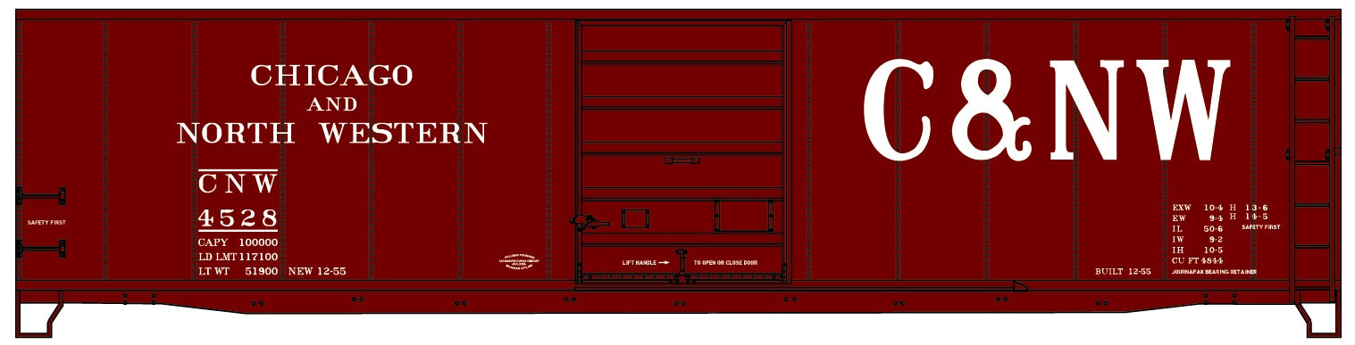 Accurail 5502 Ho 50'Steel Boxcar C&Nw