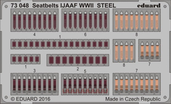 Eduard 73048 1/72 Aircraft- Seatbelts IJAAF Steel WWII (Painted) (D)