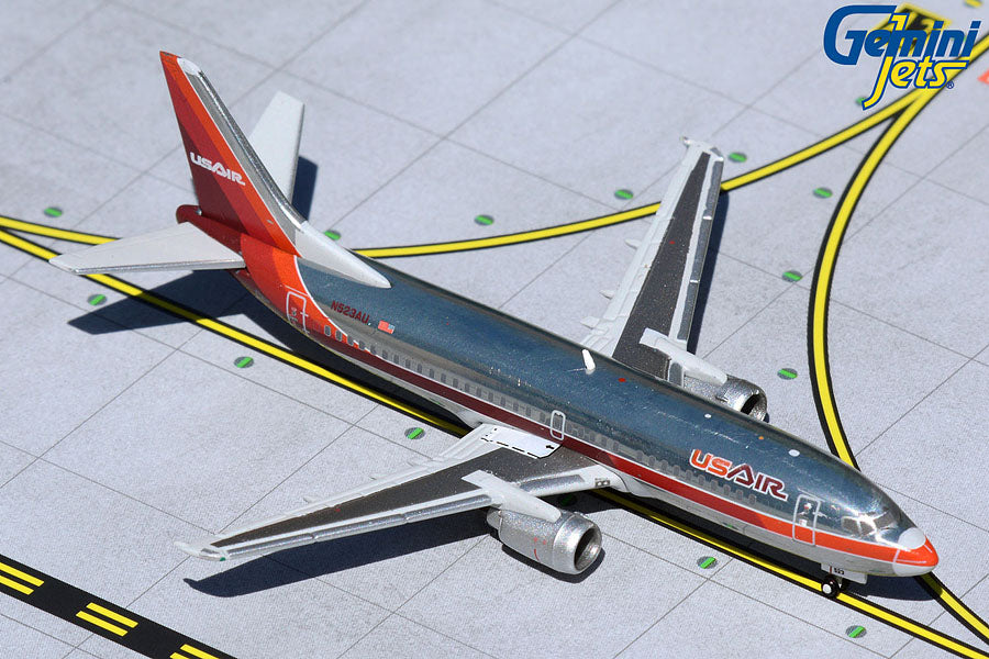Gemini Jets 1/400 GJ372 Gemini Usair 737-300 1/400 Reg#N523Au 1980'S Polished