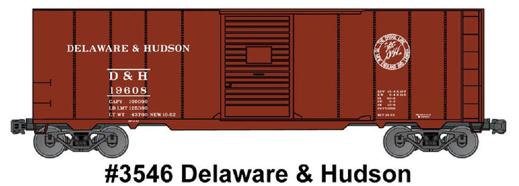 Accurail 3546 Ho 40' Aar Steel Boxcar D&H