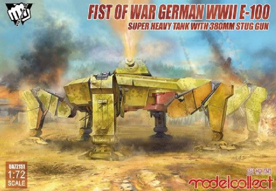 Modelcollect 72151 1/72 Fist of War WWII German E100 Super Heavy Tank w/380mm Stug Gun