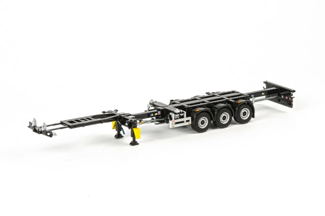 WSI 03-1010 1/50 Scale 3-Axle Container Chassis - White Line