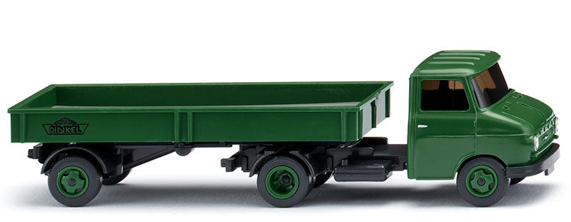 Wiking 035602 1/87 Scale Dinkel - Opel Blitz Flatbed Trailer Truck