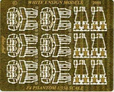 White Ensign Models 3571 1/350 F4 Phantom Detail Set w/Interior for 6 TSM Aircrafts (D)