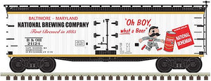 Atlas 20006327 HO Scale 40' Wood Reefer - Ready to Run -- National Bohemian 21936 (white, black, red)