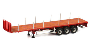 WSI 04-1137 1/50 Scale 3-Axle Flatbed Telescopic Trailer